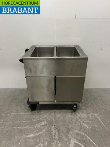 Bain-Marie mobile Rieber en acier inoxydable 2 x 1/1 GN avec, Articles professionnels, Verzenden