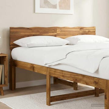 vidaXL Live Edge Hoofdbord ROSTOCK Naturel 120 cm Massief, Verzenden