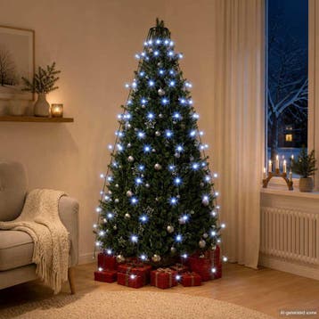 vidaXL Kerstboomverlichting met 150 LEDs blauw net 150 cm, Verzenden