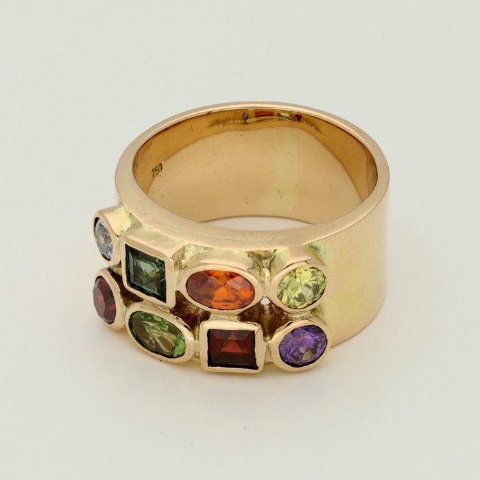 Ring - 18 karaat Geel goud, Handtassen en Accessoires, Ringen