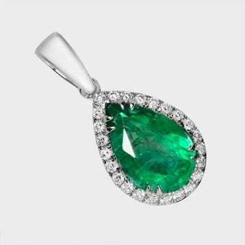 Zonder minimumprijs - Hanger - 14 karaat IGI 1,51 ct Zambia