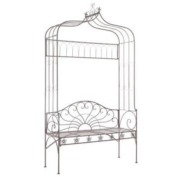 vidaXL Tuinbank 122 cm ijzer antiekbruin, Tuin en Terras, Verzenden, Nieuw