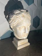 sculptuur, La tête dHygie - 30 cm - Gips