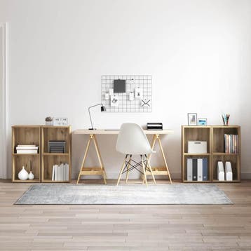 vidaXL Tv-meubelset 4 st Artisan Eiken Bewerkt hout, Verzenden