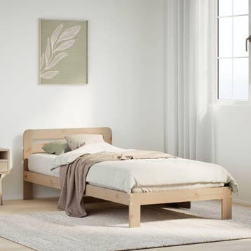 vidaXL Bedframe zonder matras massief grenenhout 90x200 cm, Verzenden, Nieuw