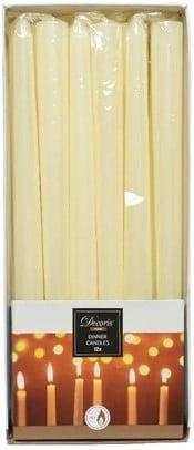 Kaarsen Dinner Wax Ivory 25 cm Ø2,15 doos 12 stuks, Nieuw