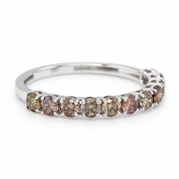 Zonder minimumprijs - Ring - 14 karaat Witgoud - 0.90ct. tw., Nieuw