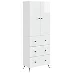 vidaXL Kast Set 2 pcs Hoogglans Wit 66 x 34,5 x 90 cm, Huis en Inrichting, Kasten | Overige, Verzenden, Nieuw