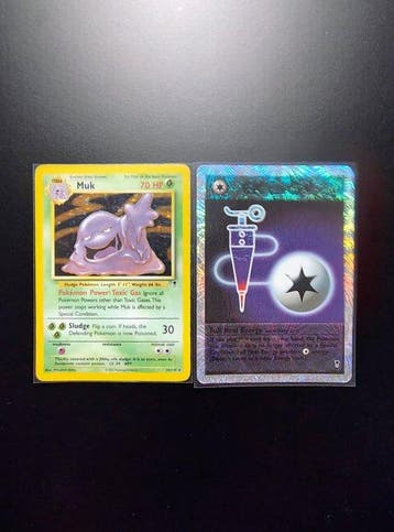 Pokémon - 2 Card - Muk Holo - Full Heal Energy Reverse Holo, Nieuw