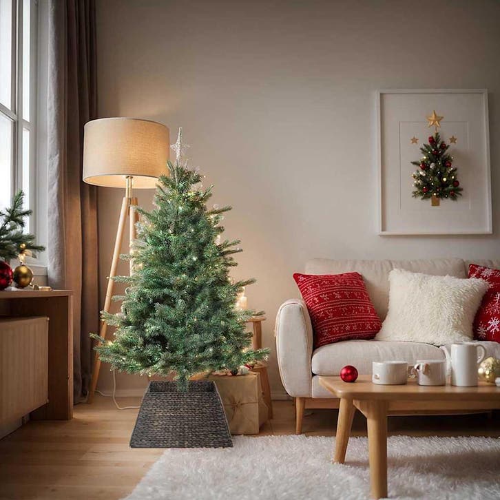 vidaXL Kerstboomkraag Zwart 60 x 60 x 28 cm Waterhyacint, Divers, Noël, Envoi