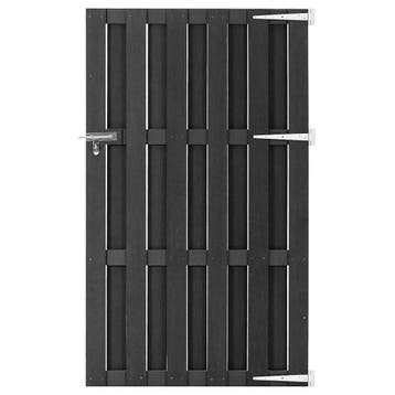 vidaXL Poort 100x180 cm HKC grijs, Verzenden, Nieuw