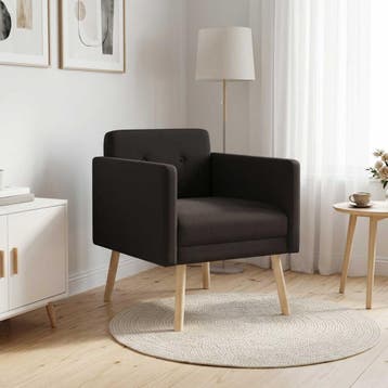 vidaXL Accentstoel Zwart fluweel, Verzenden