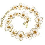 Oscar De La Renta - Verguld - Halsketting - Jardin Blanc