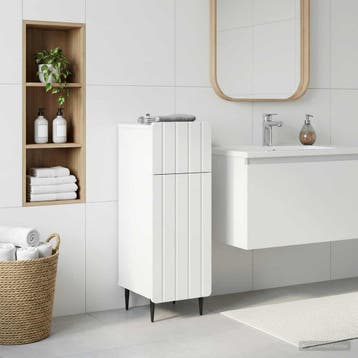 vidaXL Badkamer Opbergkast ZWOLLE Wit 30 x 31 x 79,5 cm, Verzenden, Nieuw