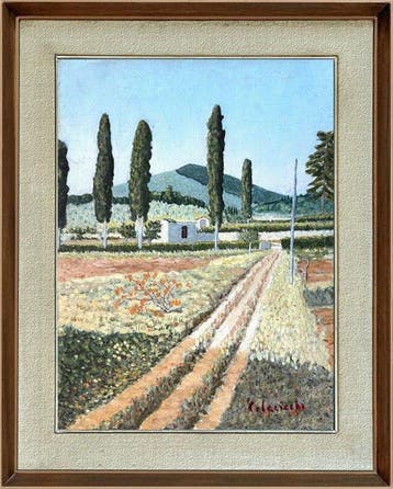 Giovanni Colacicchi (1900-1992) - Paesaggio della campagna