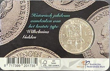 Nederland. Wilhelmina. 1 Gulden 1939, Coincard Historische, Postzegels en Munten, Munten | Nederland