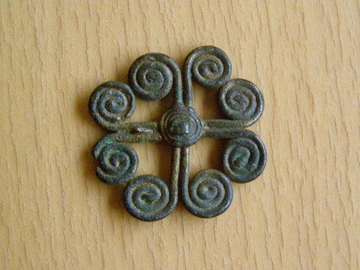 GOUDGEWICHT - WAAIER - ZON SPIRALEN - Abrammuo - Mrammuo -, Antiek en Kunst, Kunst | Niet-Westerse kunst