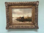K. Oostrum (XX) - Koeien aan de waterkant, Antiek en Kunst, Kunst | Schilderijen | Klassiek