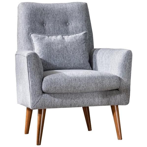 Evila Originals Aria Fauteuil, Houtfineer, Grijs - Outlet -, Maison & Meubles, Fauteuils, Envoi