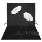 vidaXL Studioset met zwarte achtergrond en lampen 600x300 cm, Verzenden, Nieuw
