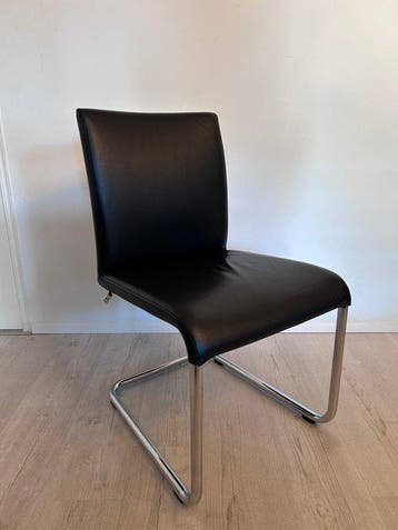 Hülsta - Stoel (4) - Freischwinger - Leder, Staal