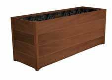 Eikenhouten plantenbak 135x44x45cm - Met bodem, 100 cm of meer, Nieuw, Rechthoekig, 30 tot 60 cm