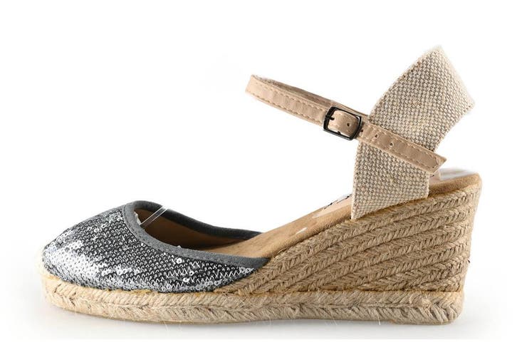 Pep Step Espadrilles in maat 38 Zilver, Kleding | Dames, Schoenen, Overige kleuren, Zo goed als nieuw, Espadrilles, Verzenden