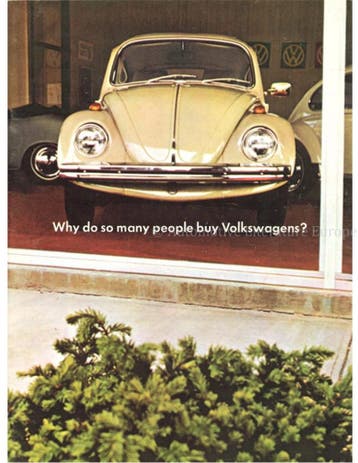 1968 VOLKSWAGEN KEVER BROCHURE ENGELS (USA), Nieuw