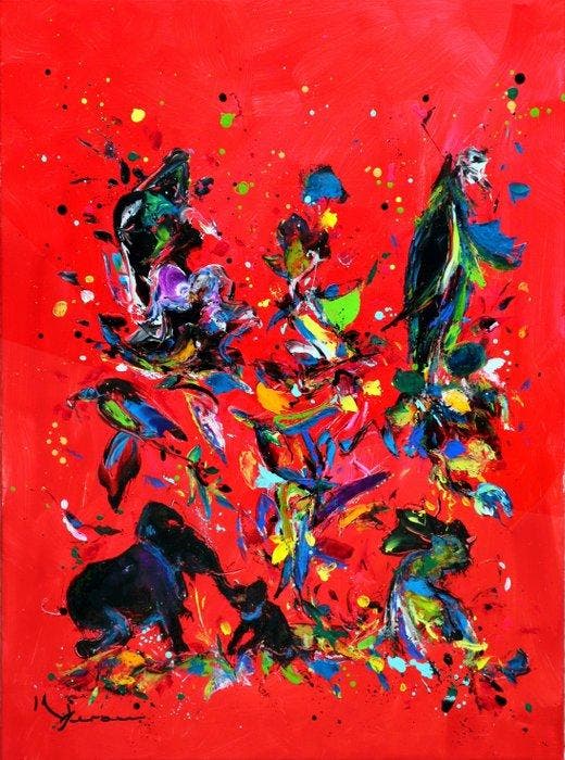 Kspersee - The elephants, Antiek en Kunst, Kunst | Schilderijen | Modern