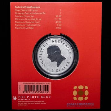 Australie. 1 Dollar 2024 - Koala 1 Oz (.999) Beijing