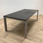 ARCO design tafel, 210x105 cm, donker/bruin hout - grijs, Gebruikt, Bureau