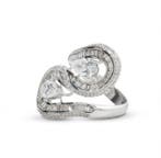 Bague tendance - 14 carats Or blanc - 2.24ct. tw. Diamant