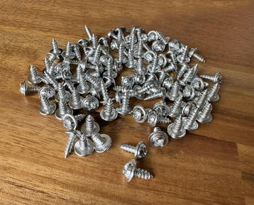 Set van 100 kleine schroefjes (3.0x10 mm, zilverkleur), Verzenden, Nieuw