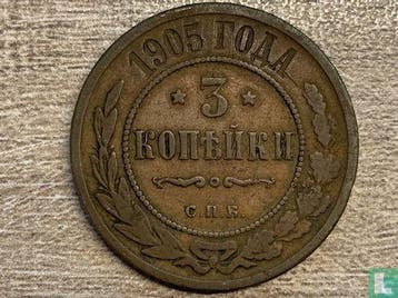 Rusland 3 kopeke 1905, Postzegels en Munten, Munten | Europa | Niet-Euromunten, Verzenden, Overige landen, Losse munt