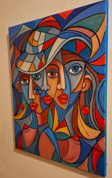 Olena Blinnikova (1963) - Oil painting-Uma mulher de