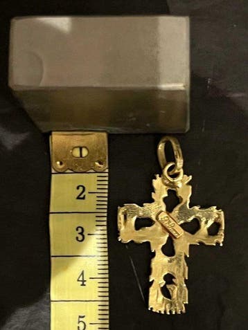 Pendentif en forme de croix - 18 carats Or jaune