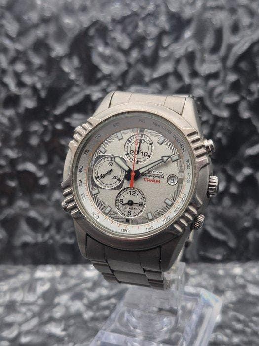 Seiko - Titanium Chronograph - Zonder minimumprijs -, Bijoux, Sacs & Beauté, Montres | Anciennes | Antiquités