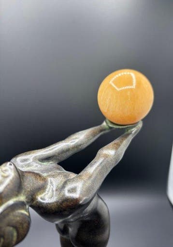Max Le Verrier - sculptuur, Lueur - 32 cm - metaal en, Antiquités & Art