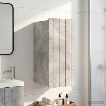 vidaXL Badkamer wandkast ZWOLLE Betongrijs 30 x 31 x 63 cm, Verzenden