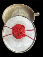 Reliekhouder - Brons, Gouden cartouche, Glas - 20e eeuw -