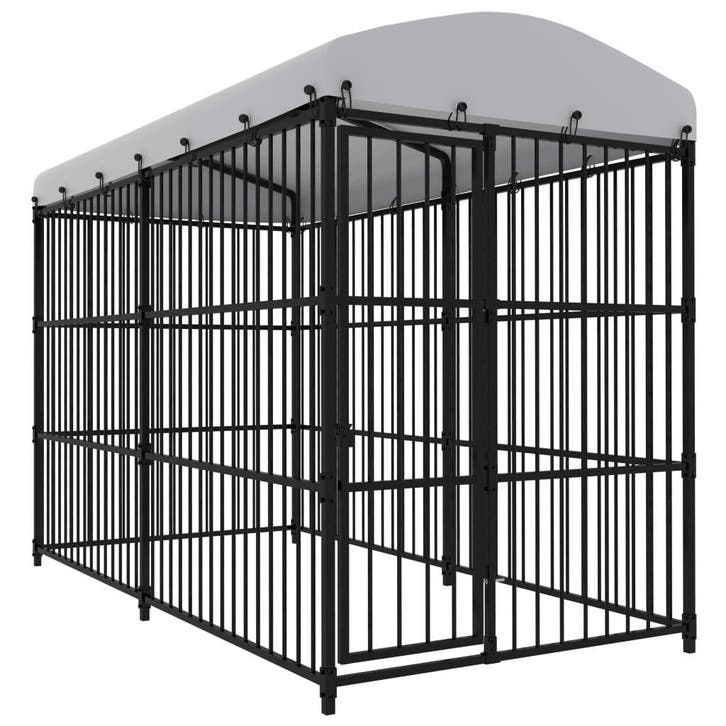 vidaXL Hondenkennel voor buiten met dak 300x150x210 cm, Animaux & Accessoires, Caisses pour chiens, Envoi