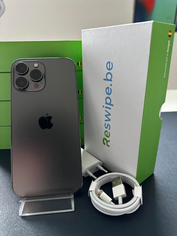 iPhone 13 PRO MAX Zwart Perfect 128GB 256GB +3 jaar garantie, Telecommunicatie, Mobiele telefoons | Apple iPhone, Zonder abonnement