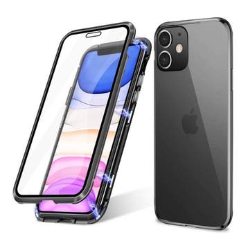 iPhone 12 Mini Magnetisch 360° Hoesje met Tempered Glass -, Verzenden