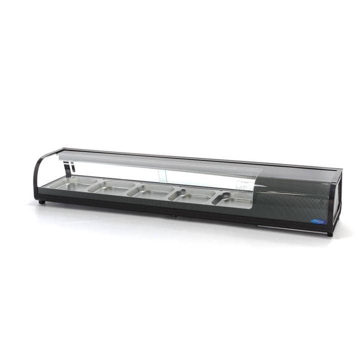 Sushi- en Tapasvitrine - 132 L - 5 x 1/2 GN - Tafelmodel, Articles professionnels, Horeca | Équipement de cuisine, Envoi