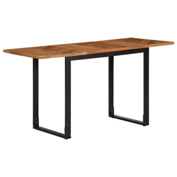 vidaXL Eettafel 140x70x75 cm massief acaciahout, Verzenden, Nieuw