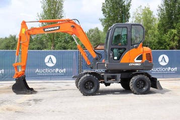 Veiling: Wielgraafmachine Doosan DX60WN Diesel 39kW 2020, Ophalen