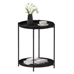 2dekans | Woltu Salontafel Rond met 2 Verwijderbare Metalen, Ophalen of Verzenden