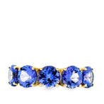 Ring - 14 karaat Geel goud - 3.86ct. tw. Tanzaniet, Nieuw