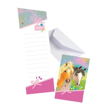 Paarden Uitnodigingen 14,2cm 8st, Verzenden