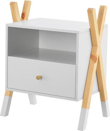 2dekans | Houten Nachtkastje / Kindernachtkastje Jamie - Wit, Ophalen of Verzenden